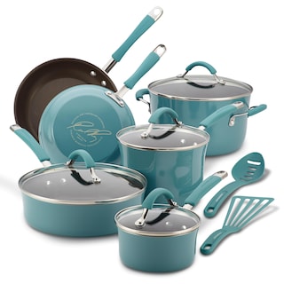 Foto 1 | Juego De Utensilios De Cocina Rachael Ray Cucina, Antiadherente, 12 Piezas, Color Azul Agave - Venta Internacional.