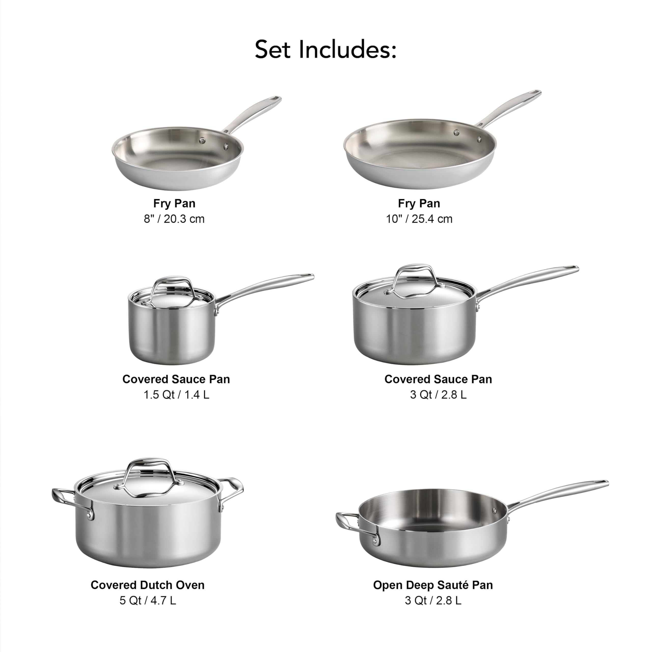 Foto 4 pulgar | Juego De Utensilios De Cocina Tramontina De Acero Inoxidable Con Revestimiento Triple De 9 Piezas - Venta Internacional.