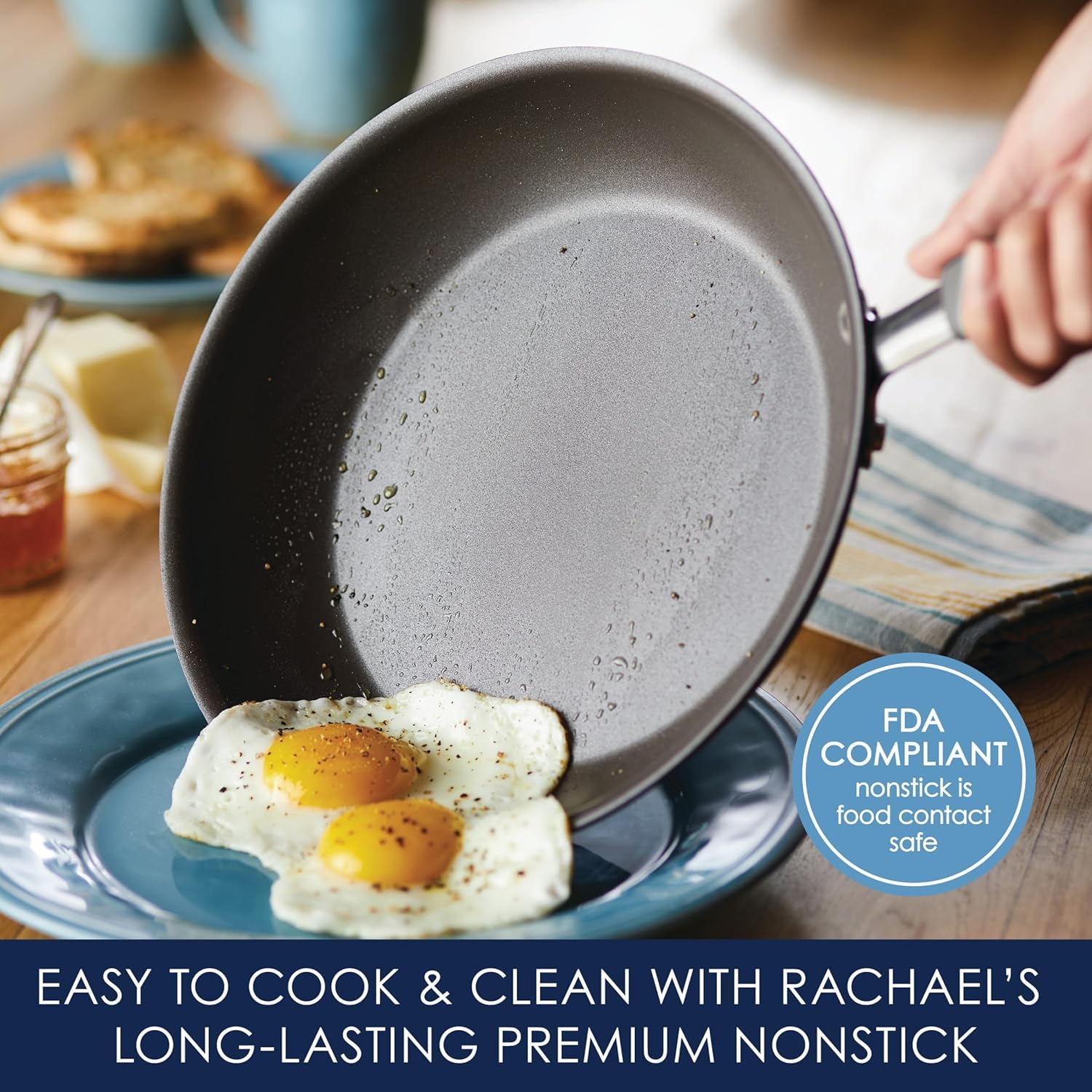 Foto 4 | Juego De Utensilios De Cocina Rachael Ray Cucina, Antiadherente, 12 Piezas, Sal Marina - Venta Internacional.