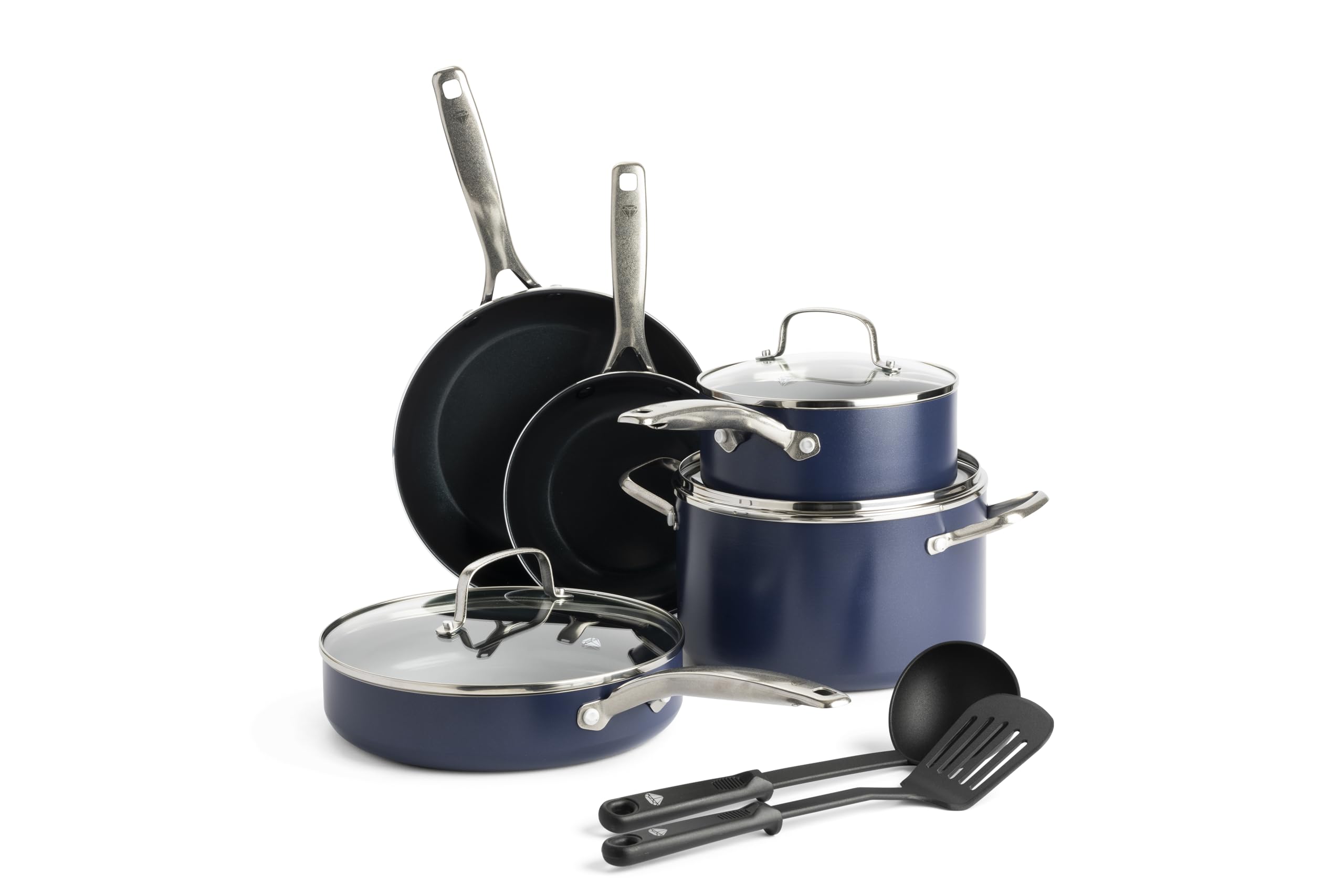 Juego De Utensilios De Cocina Blue Diamond, 10 Piezas, Cerámica Con Infusión De Diamantes - Venta Internacional.
