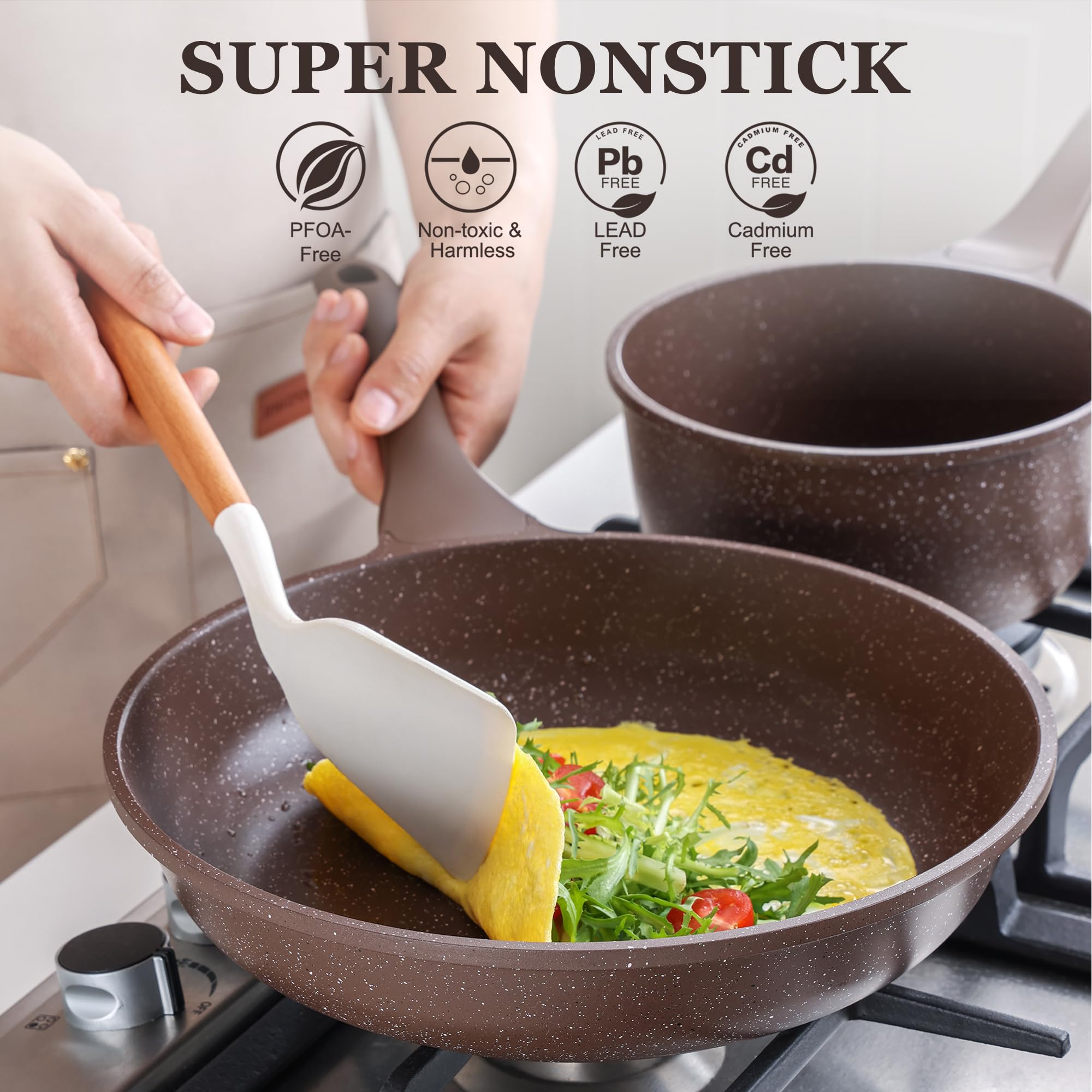 Foto 4 pulgar | Juego De Utensilios De Cocina Sensarte Antiadherentes De 13 Piezas Con Revestimiento De Granito - Venta Internacional.