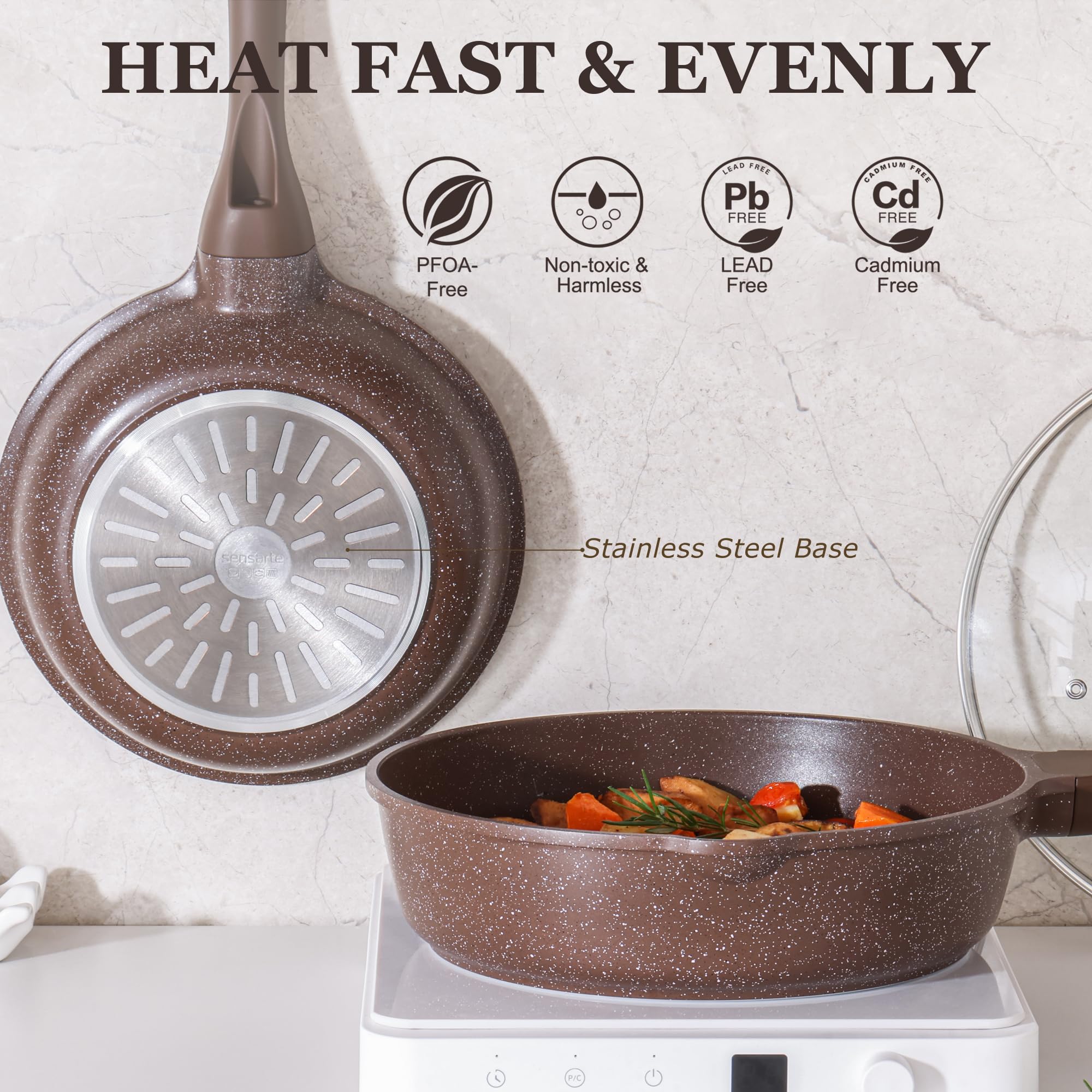 Foto 5 pulgar | Juego De Utensilios De Cocina Sensarte Antiadherentes De 13 Piezas Con Revestimiento De Granito - Venta Internacional.