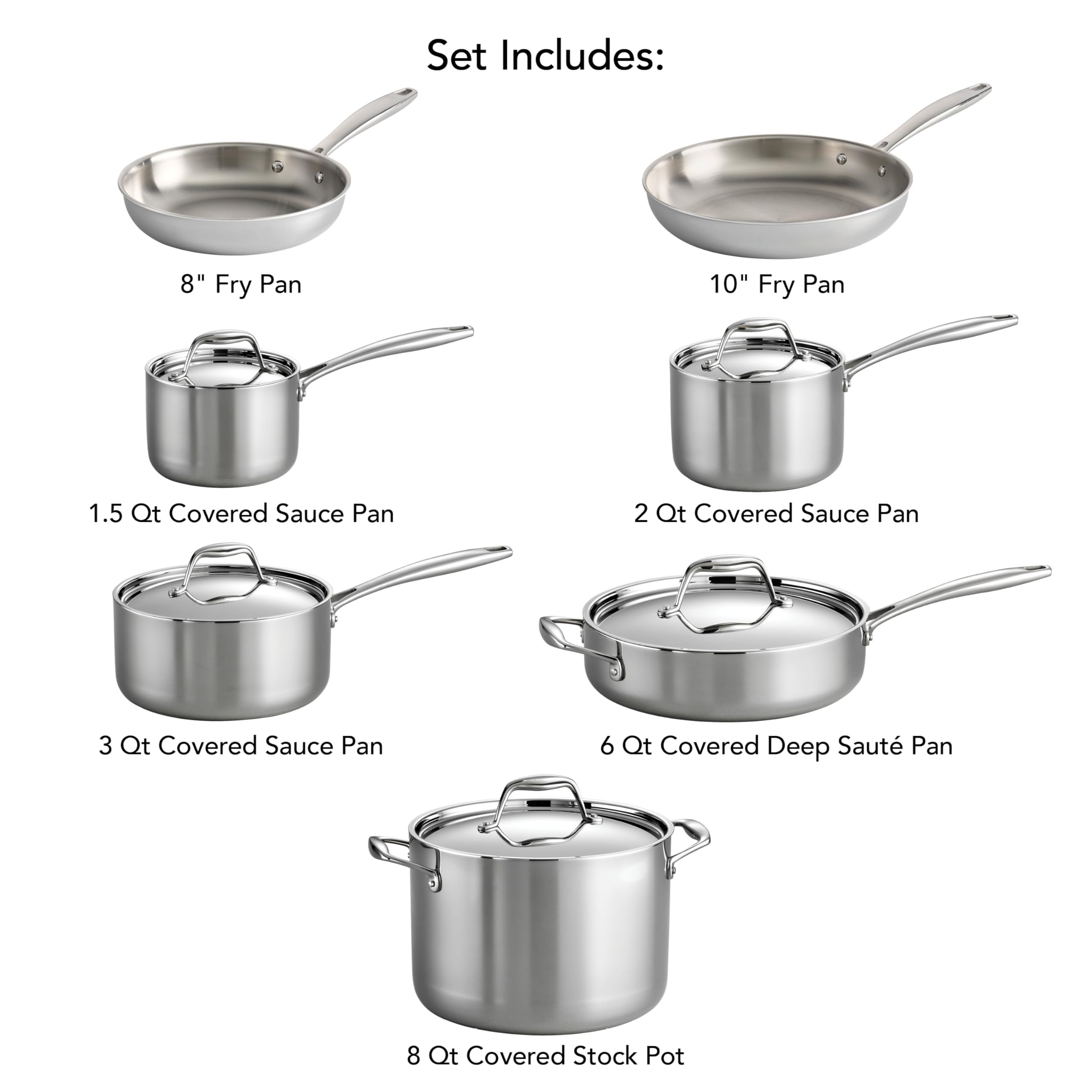 Foto 4 pulgar | Juego De Utensilios De Cocina Tramontina De Acero Inoxidable Con Revestimiento Triple De 12 Piezas - Venta Internaciona
