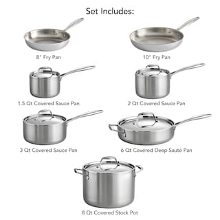 Foto 3 | Juego De Utensilios De Cocina Tramontina De Acero Inoxidable Con Revestimiento Triple De 12 Piezas - Venta Internaciona