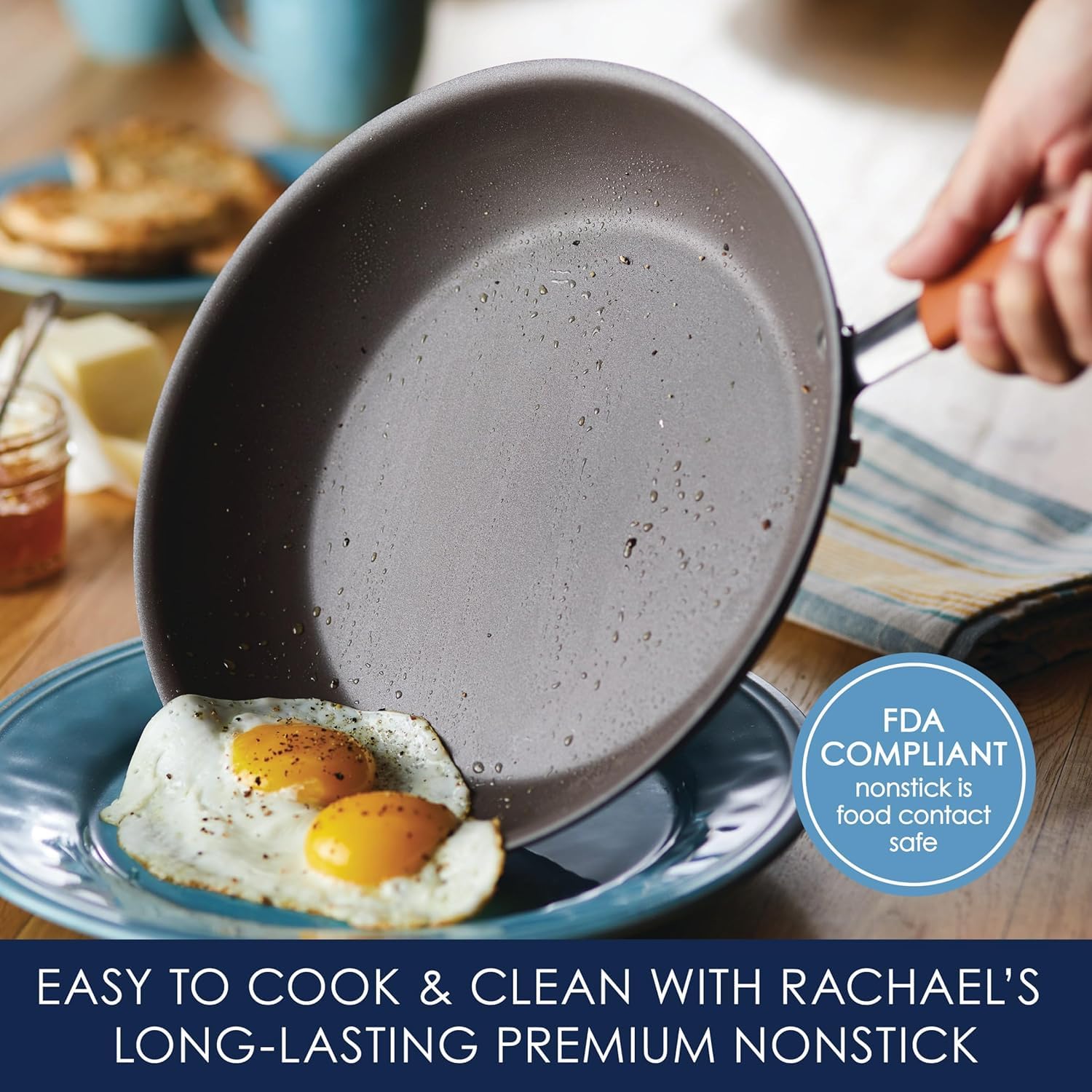 Foto 4 | Juego De Utensilios De Cocina Rachael Ray Cucina, Antiadherente, 12 Piezas, Color Naranja - Venta Internacional.