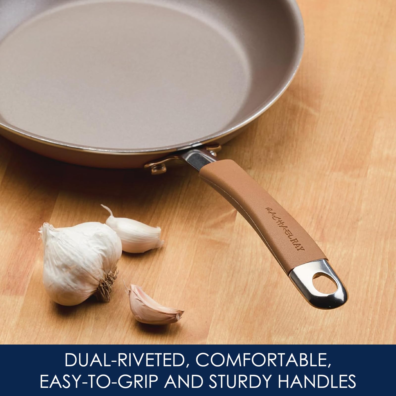 Foto 5 | Juego De Utensilios De Cocina Rachael Ray Cucina, Antiadherente, 12 Piezas, Color Marrón - Venta Internacional.