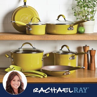 Foto 7 | Juego De Utensilios De Cocina Rachael Ray Cucina, Antiadherente, 12 Piezas, Color Verde - Venta Internacional.