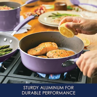 Foto 3 | Juego De Utensilios De Cocina Rachael Ray Cucina, Antiadherente, 12 Piezas, Color Morado - Venta Internacional.