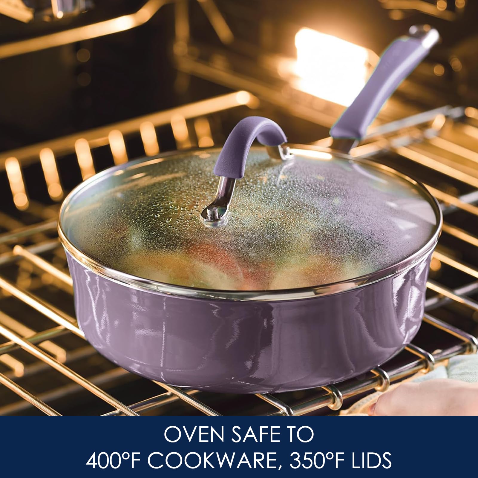 Foto 6 | Juego De Utensilios De Cocina Rachael Ray Cucina, Antiadherente, 12 Piezas, Color Morado - Venta Internacional.