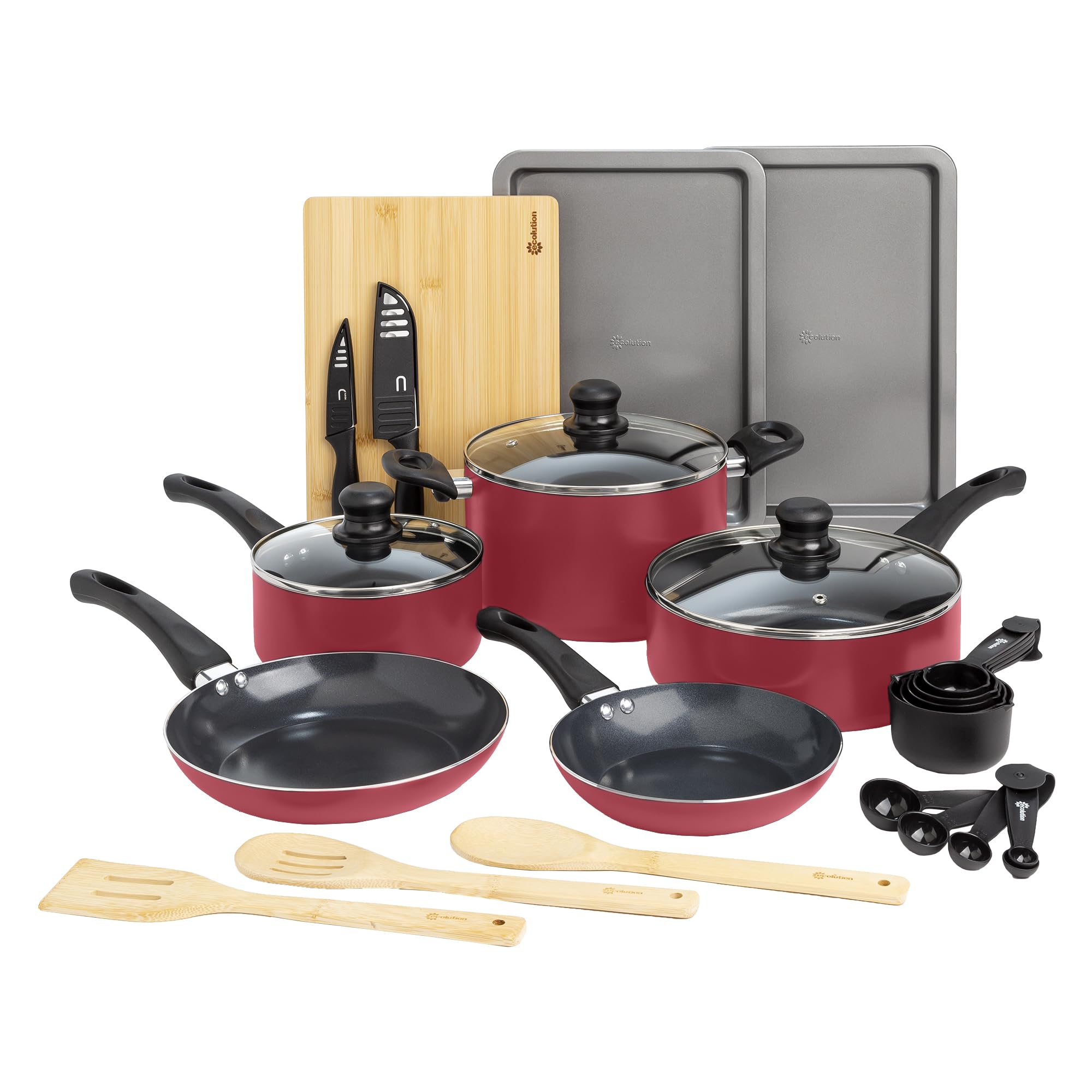 Foto 1 | Juego De Utensilios De Cocina Ecolution Easy Clean, Cerámica Antiadherente, 26 Piezas - Venta Internacional.