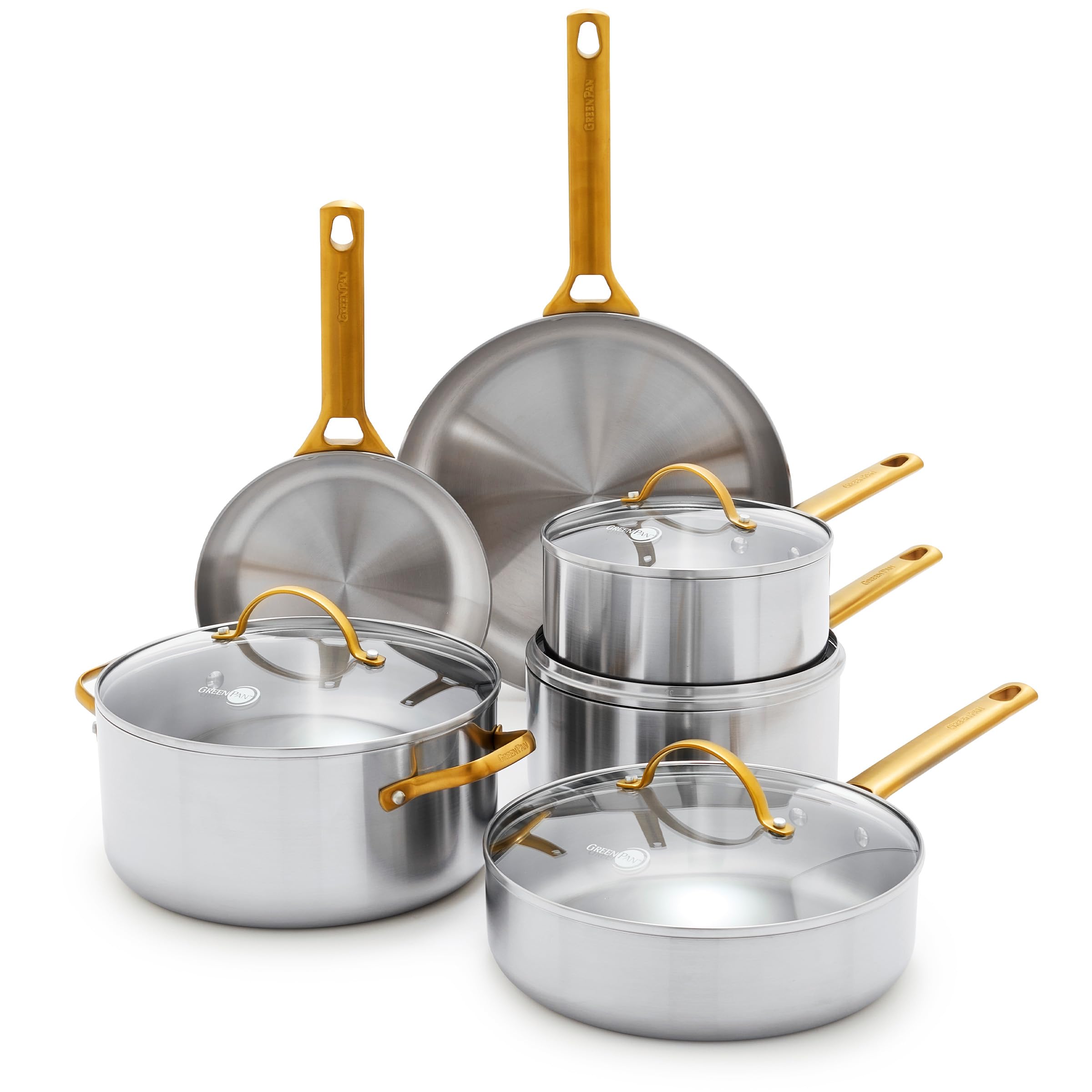 Foto 2 pulgar | Bateria de Cocina Greenpan Tri-ply Reserve de Acero Inoxidable 10 Unidades - Venta Internacional