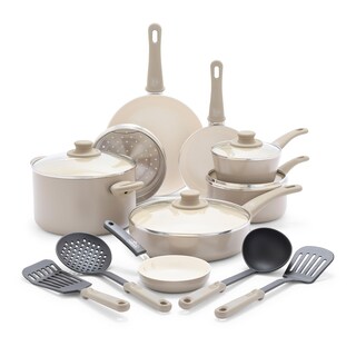 Foto 1 | Bateria de Cocina Greenlife Soft Grip 16 Piezas - Venta Internacional