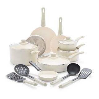 Foto 1 | Bateria de Cocina Greenlife Soft Grip 16 Piezas - Venta Internacional