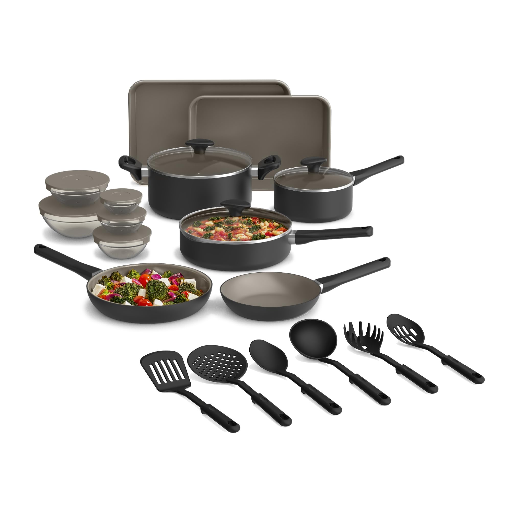 Foto 2 pulgar | Set de Cocina Bella de 21 Piezas con Revestimiento Antiadherente de Cerámica Negro - Venta Internacional