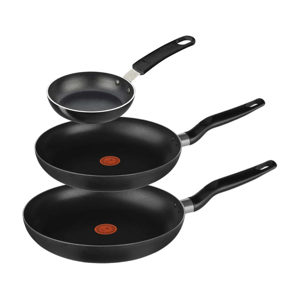 Foto 2 pulgar | Juego De Sartenes T-fal 3 Piezas 12, 20 Y 24 Centímetros Negro B2460084m23