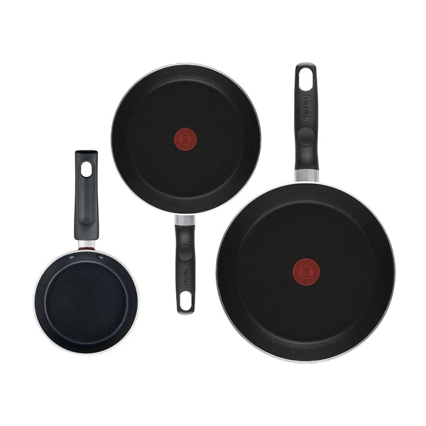 Foto 5 pulgar | Juego De Sartenes T-fal 3 Piezas 12, 20 Y 24 Centímetros Negro B2460084m23