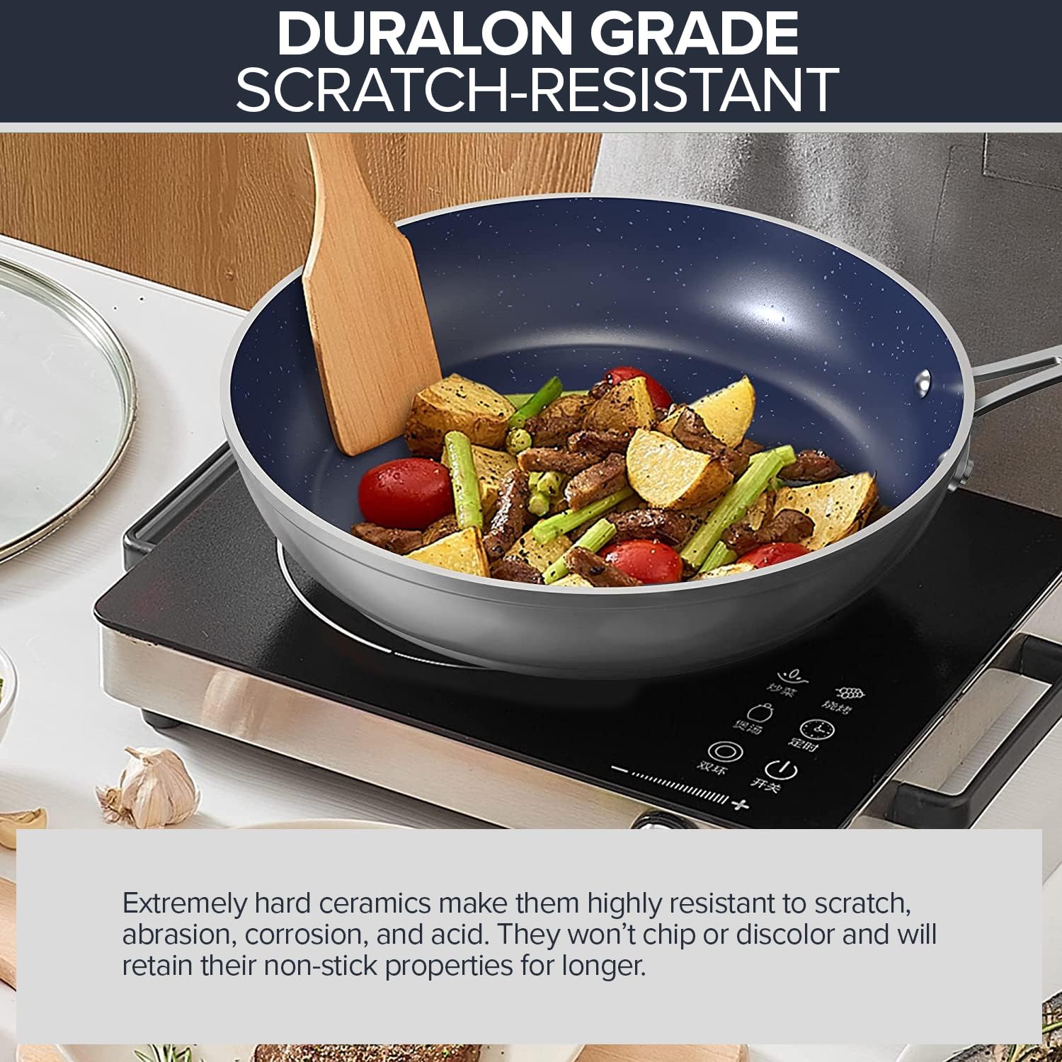 Foto 5 pulgar | Juego de Cocina Nuwave Healthy Duralon Blue Ceramic 7 Piezas - Venta Internacional