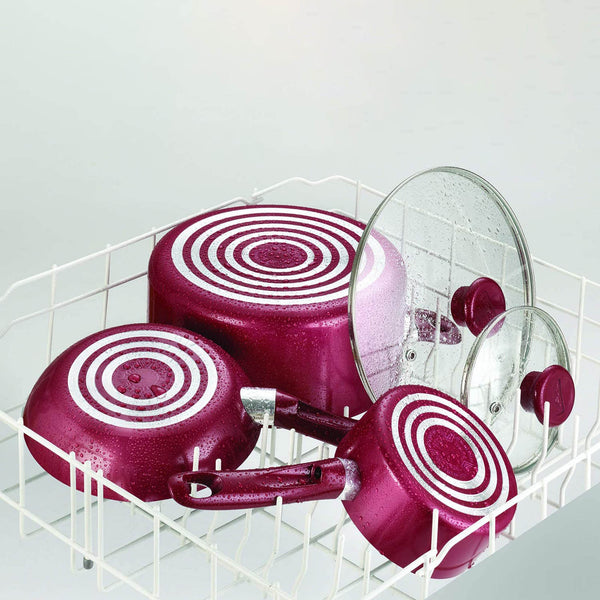 Foto 2 | Batería de Cocina Tfal con Antiadherente e Indicador Thermo Spot B039se64roja