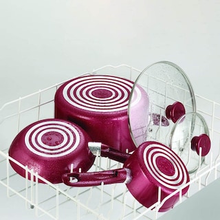Foto 2 | Batería de Cocina Tfal con Antiadherente e Indicador Thermo Spot B039se64roja