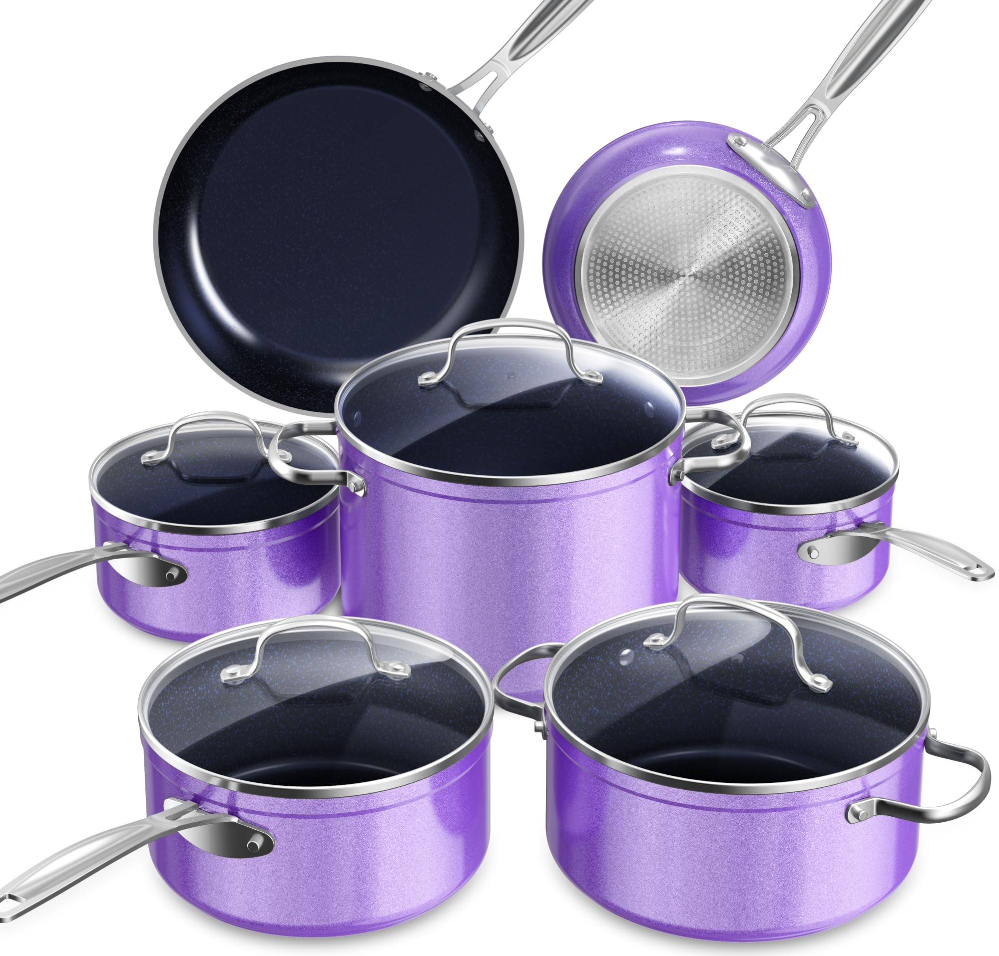 Foto 2 pulgar | Set de Utensilios de Cocina Nuwave Healthy Duralon Blue Ceramic Antiadherente - Venta Internacional