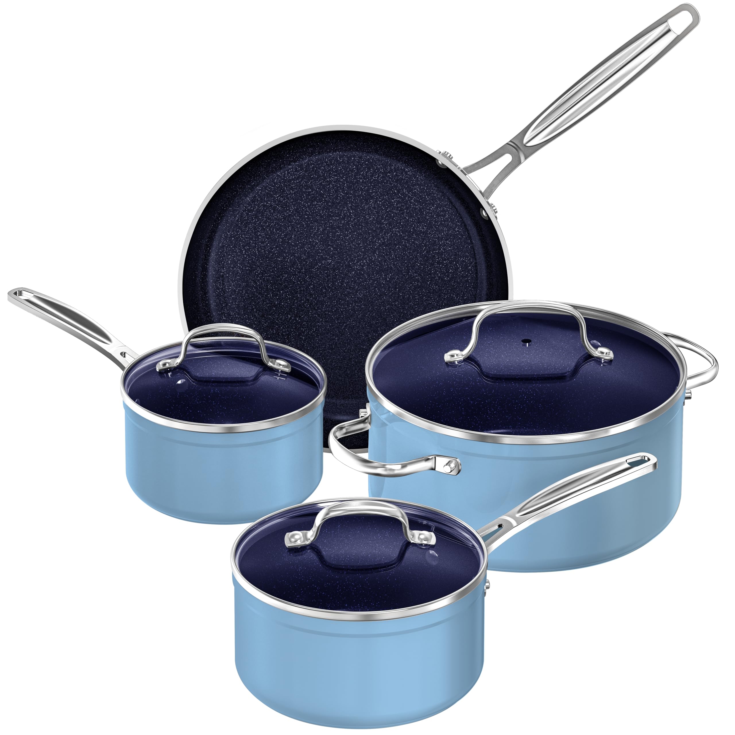 Foto 2 pulgar | Juego de Utensilios de Cocina Nuwave Healthy Duralon Blue Ceramic 7 Piezas - Venta Internacional