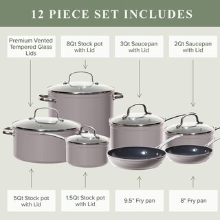 Foto 4 | Set de Utensilios de Cocina Nuwave Healthy Duralon Blue Ceramic Antiadherente - Venta Internacional