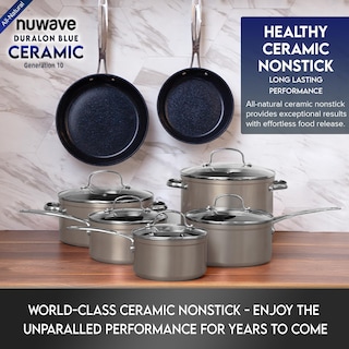Foto 5 | Set de Utensilios de Cocina Nuwave Healthy Duralon Blue Ceramic Antiadherente - Venta Internacional