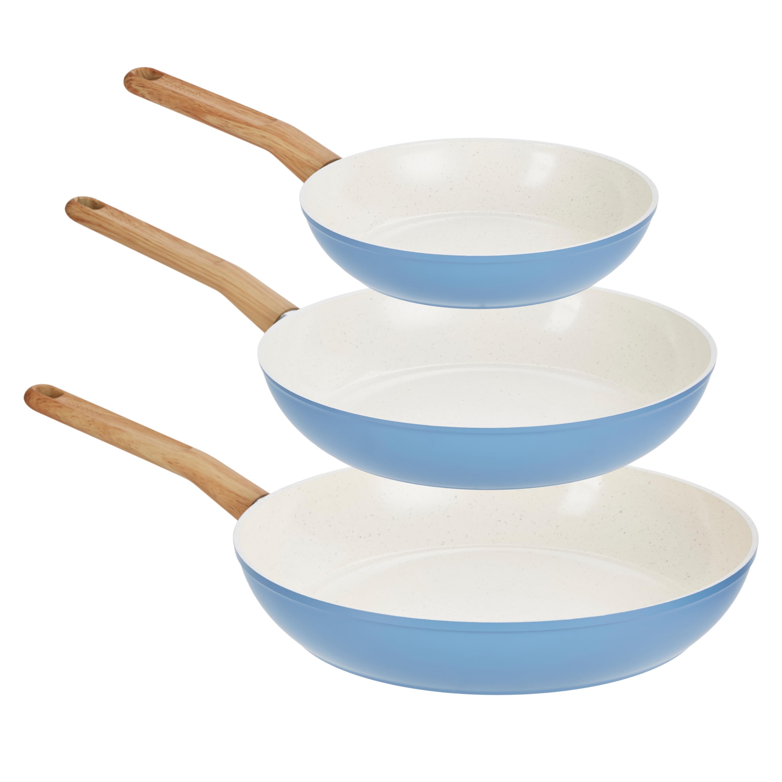 Foto 2 pulgar | Juego De Sartenes Goodcook Healthy Ceramic Titanium De 3 Piezas, Azul - Venta Internacional.