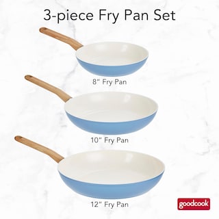 Foto 2 | Juego De Sartenes Goodcook Healthy Ceramic Titanium De 3 Piezas, Azul - Venta Internacional.