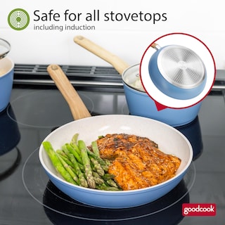 Foto 7 | Juego De Sartenes Goodcook Healthy Ceramic Titanium De 3 Piezas, Azul - Venta Internacional.