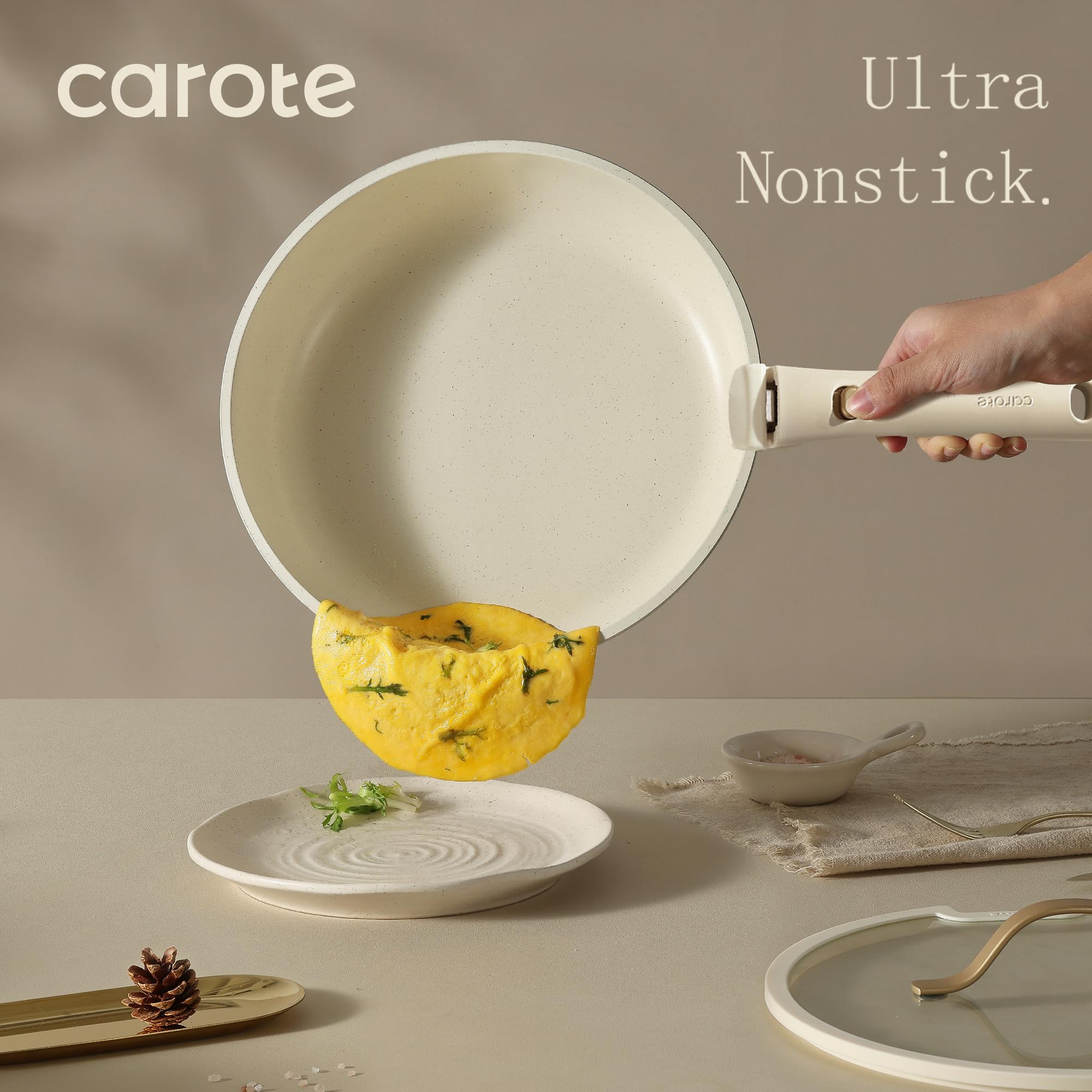 Foto 4 pulgar | Juego De Utensilios De Cocina Carote, 19 Piezas, Antiadherentes Con Mango Desmontable - Venta Internacional.