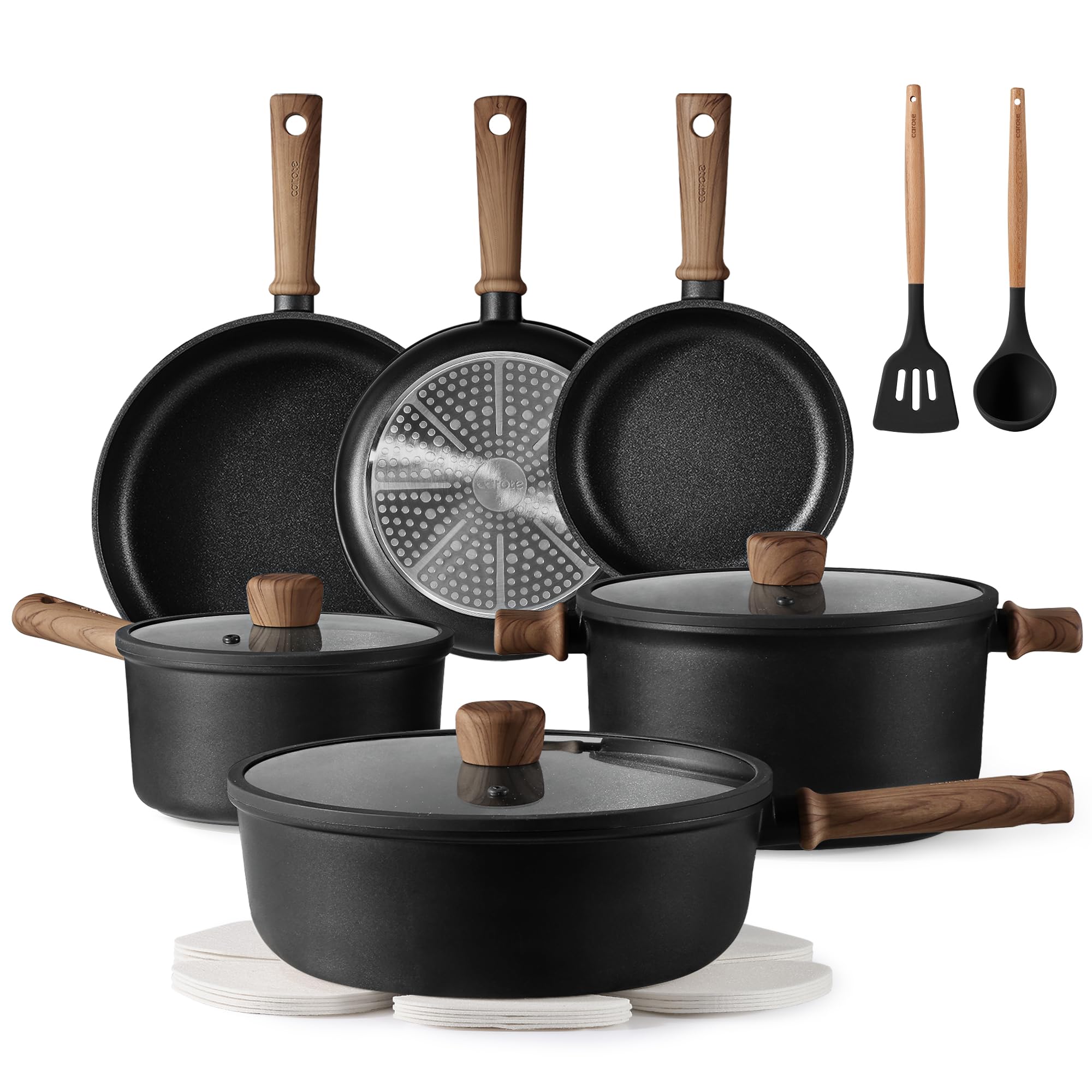 Juego De Utensilios De Cocina Carote, Antiadherentes, 16 Piezas, Ollas Y Sartenes - Venta Internacional.