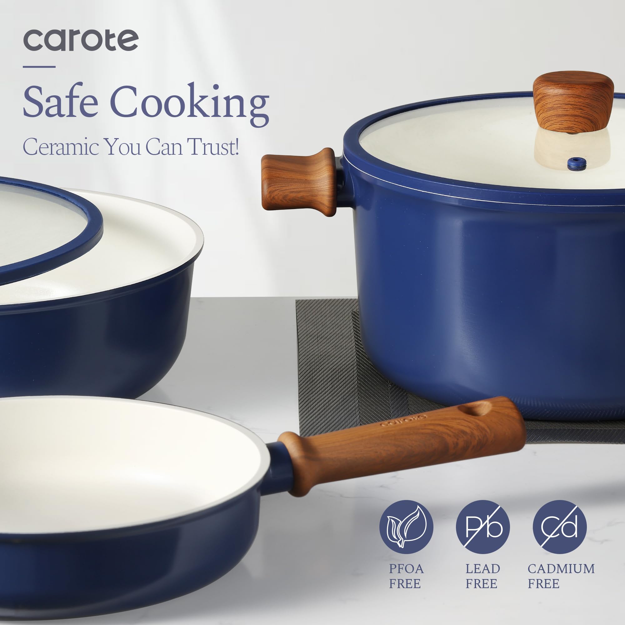 Foto 6 | Juego de Utensilios Carote Cerámica Antiadherente 18 Piezas Inducción - Venta Internacional