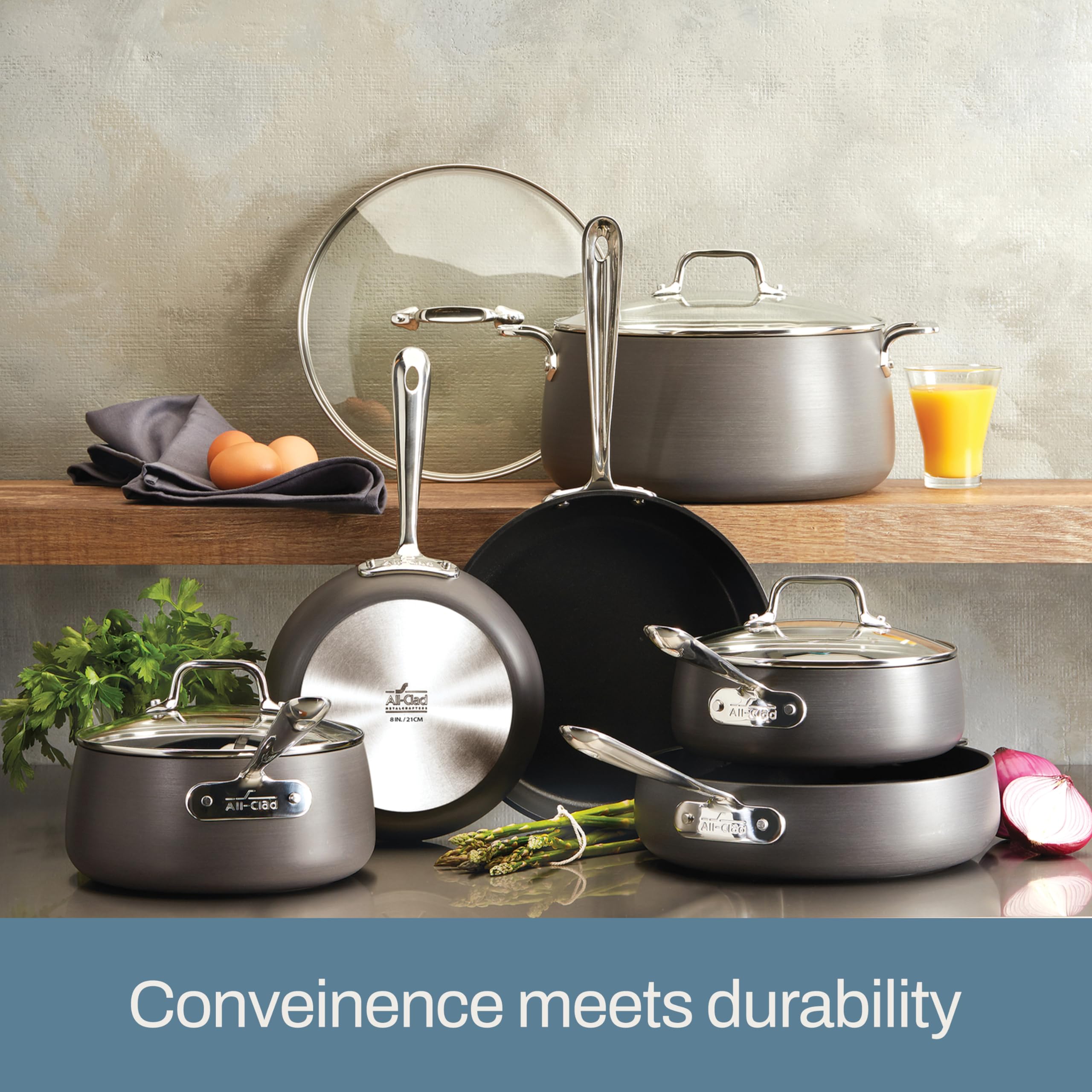 Foto 4 pulgar | Juego De Utensilios De Cocina All-clad Ha1, Anodizado Duro, Antiadherente, 10 Piezas - Venta Internacional.