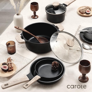 Foto 7 | Juego De Utensilios De Cocina Carote Antiadherentes Negros, 8 Piezas Con Inducción - Venta Internacional.
