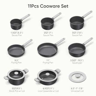 Foto 2 | Juego De Ollas Y Sartenes Carote, Utensilios De Cocina De Inducción Antiadherentes, 11 Piezas - Venta Internacional.