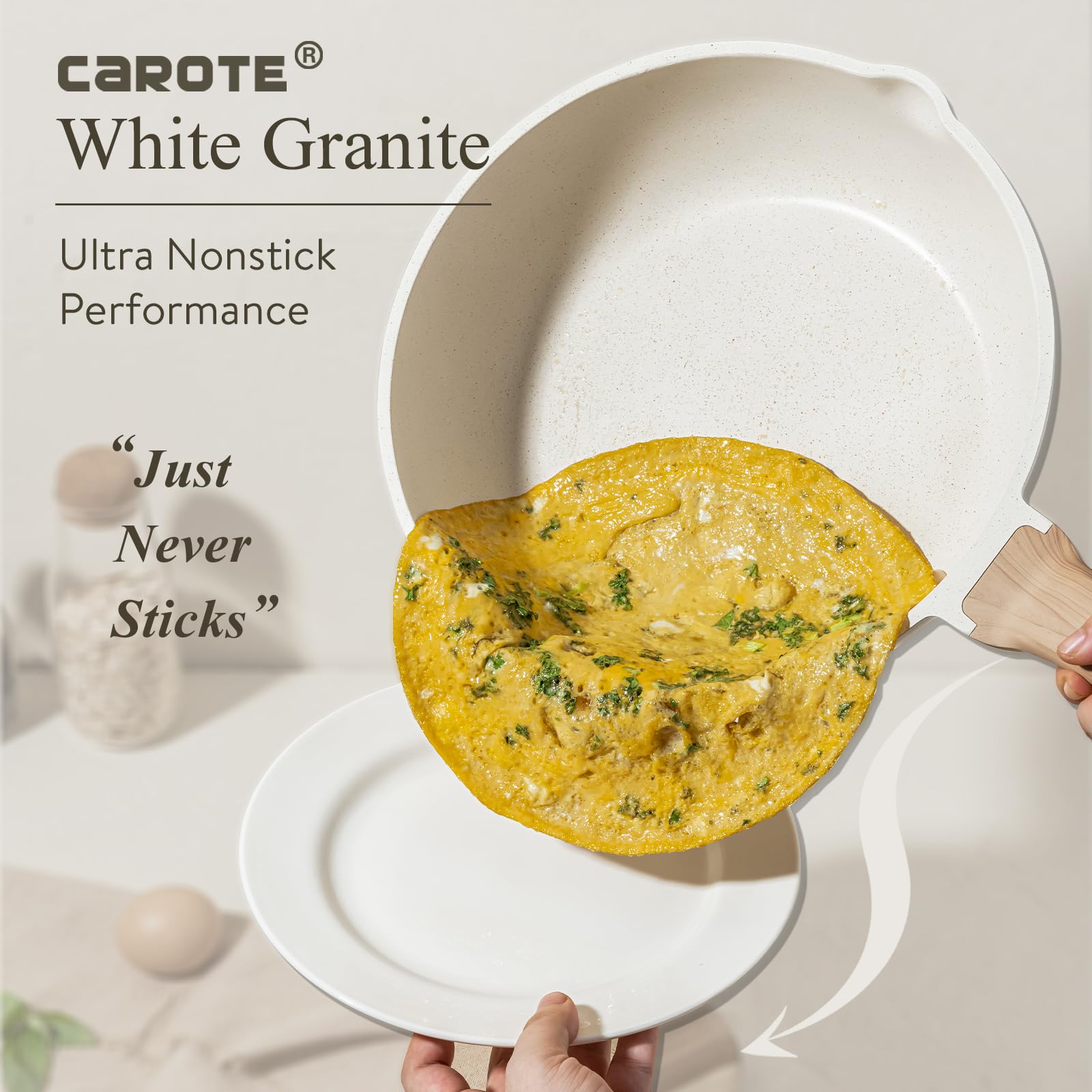 Foto 5 | Juego De Utensilios De Cocina Carote White Granite Induction, 10 Unidades, Antiadherentes - Venta Internacional.
