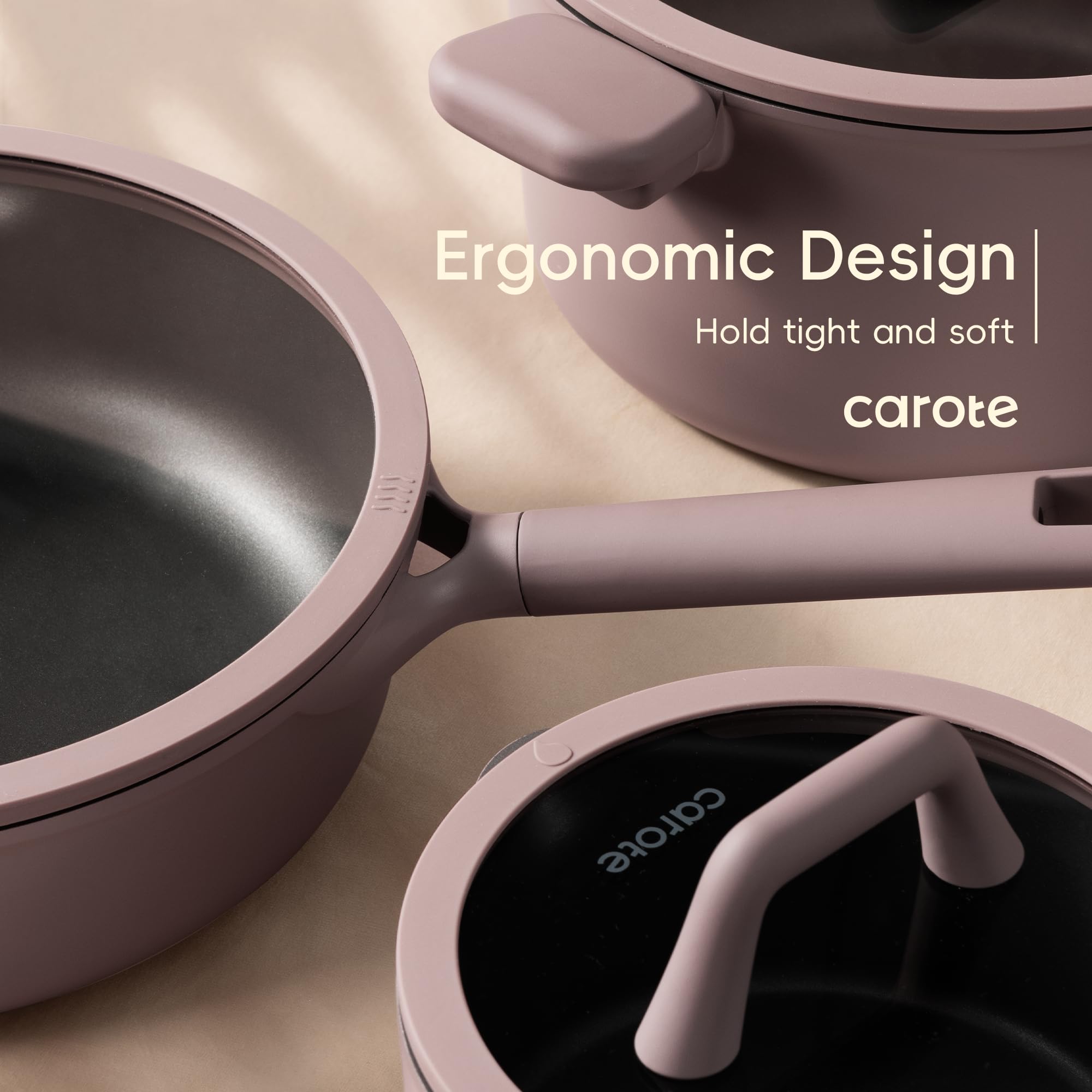 Foto 3 | Juego De Utensilios De Cocina Carote, 19 Piezas, Antiadherentes De Inducción, Color Marrón Rosado - Venta Internaciona