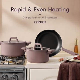 Foto 6 | Juego De Utensilios De Cocina Carote, 19 Piezas, Antiadherentes De Inducción, Color Marrón Rosado - Venta Internaciona