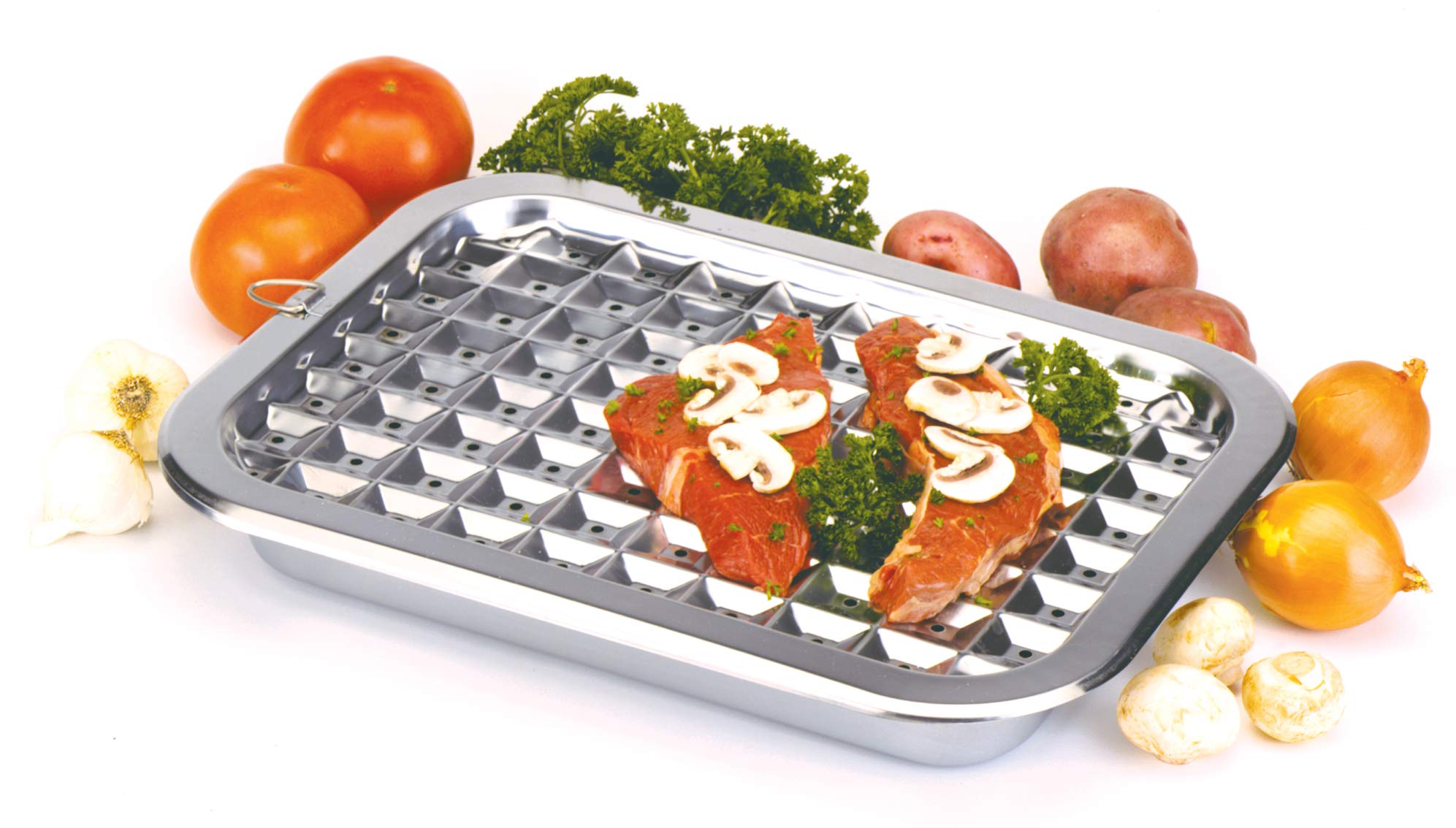 Foto 6 | Set De Sartenes Norpro 274 De Acero Inoxidable, 42 Cm, Color Plateado - Venta Internacional.