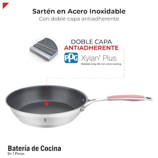 Foto 6 | Batería de Cocina Bogner de Acero Inoxidable 304 7 Piezas Rosa Bcps06p