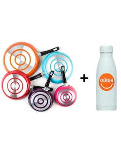 Foto 1 | Juego 5 Sartenes Fashion Cook Cinsa + Gratis Termo Güish De Regalo