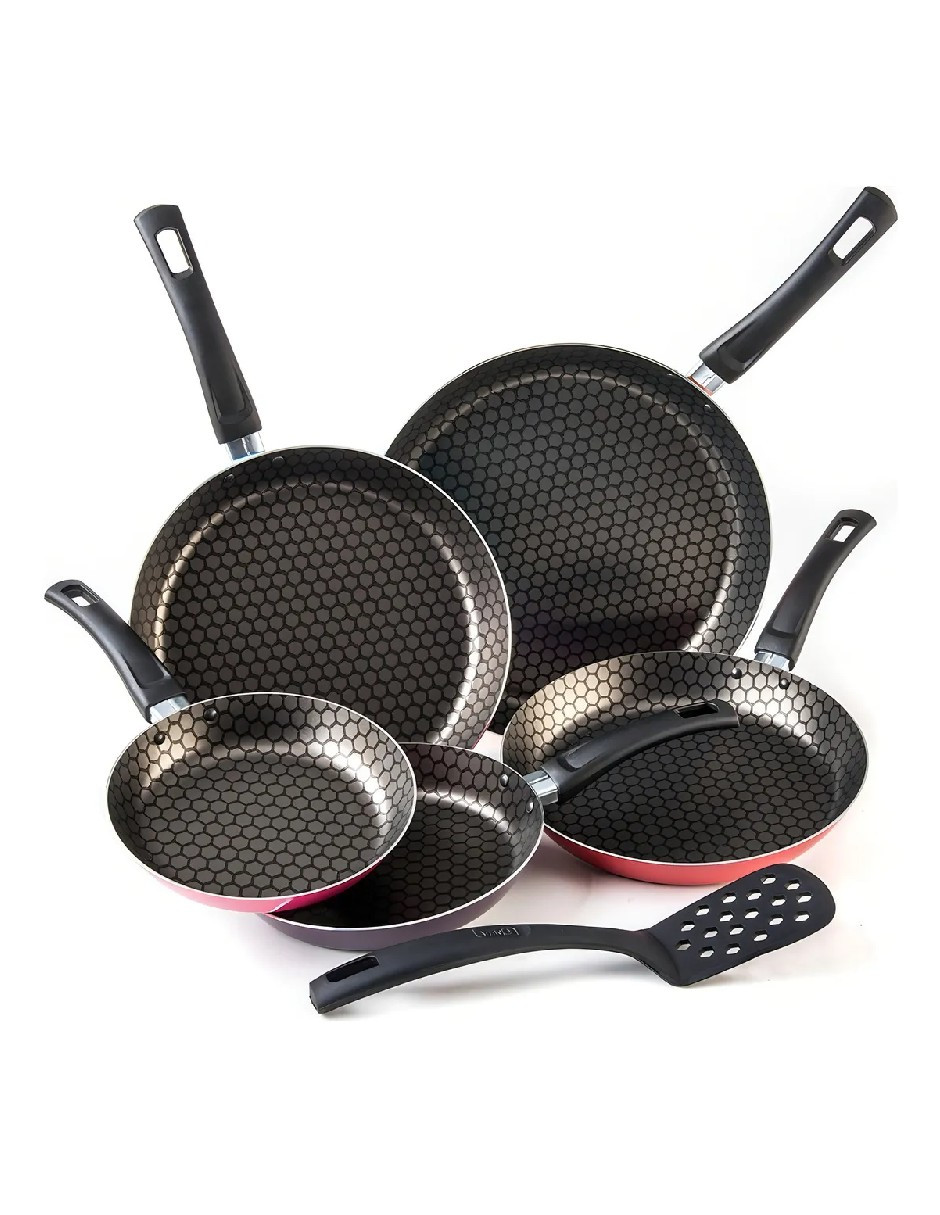 Foto 4 pulgar | Juego 5 Sartenes Fashion Cook Cinsa + Gratis Termo Güish De Regalo