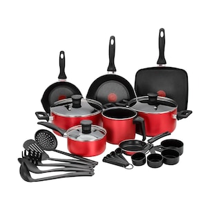 Foto 1 | Batería 25pzas Familycook Rojo Tfal 5mm Titanium Utensilios