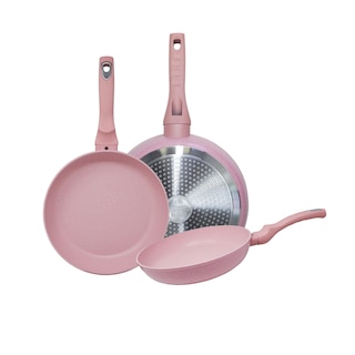 Foto 1 | Juego De Sartenes Kuche Color Rosa 3 Piezas