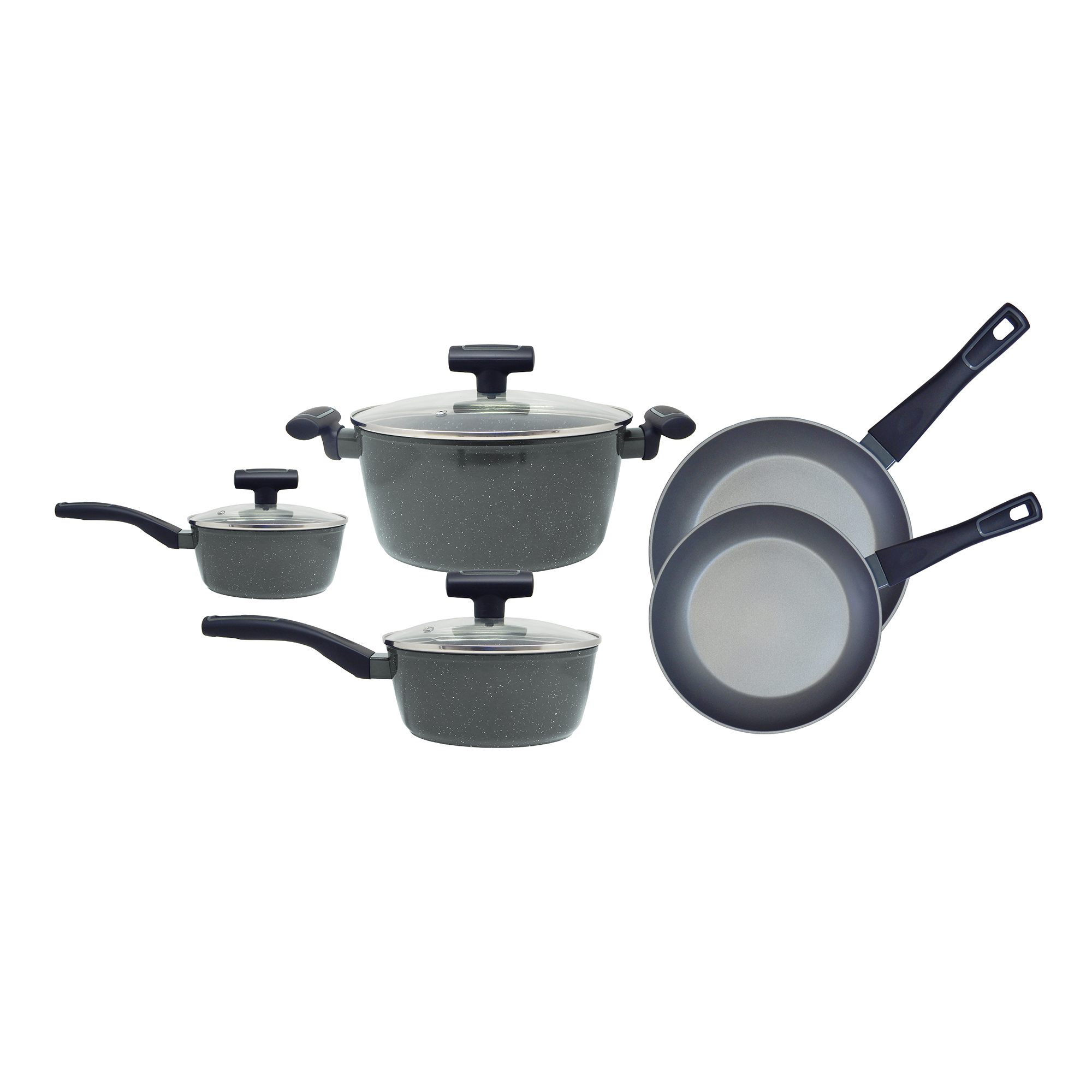 Foto 1 | Batería De Cocina Foode 8 Piezas Gris Moteado 2.5mm