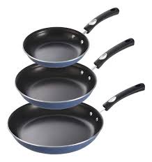 Juego De Sartenes Tramontina 80156104 Porcelanizados 20cm, 25cm Y 30cm 3mm De Espesor Azul