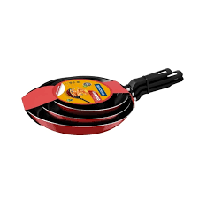 Foto 4 pulgar | Juego De 3 Sartenes Tramontina 27899164 Loreto 20 24 28 Cm Rojo