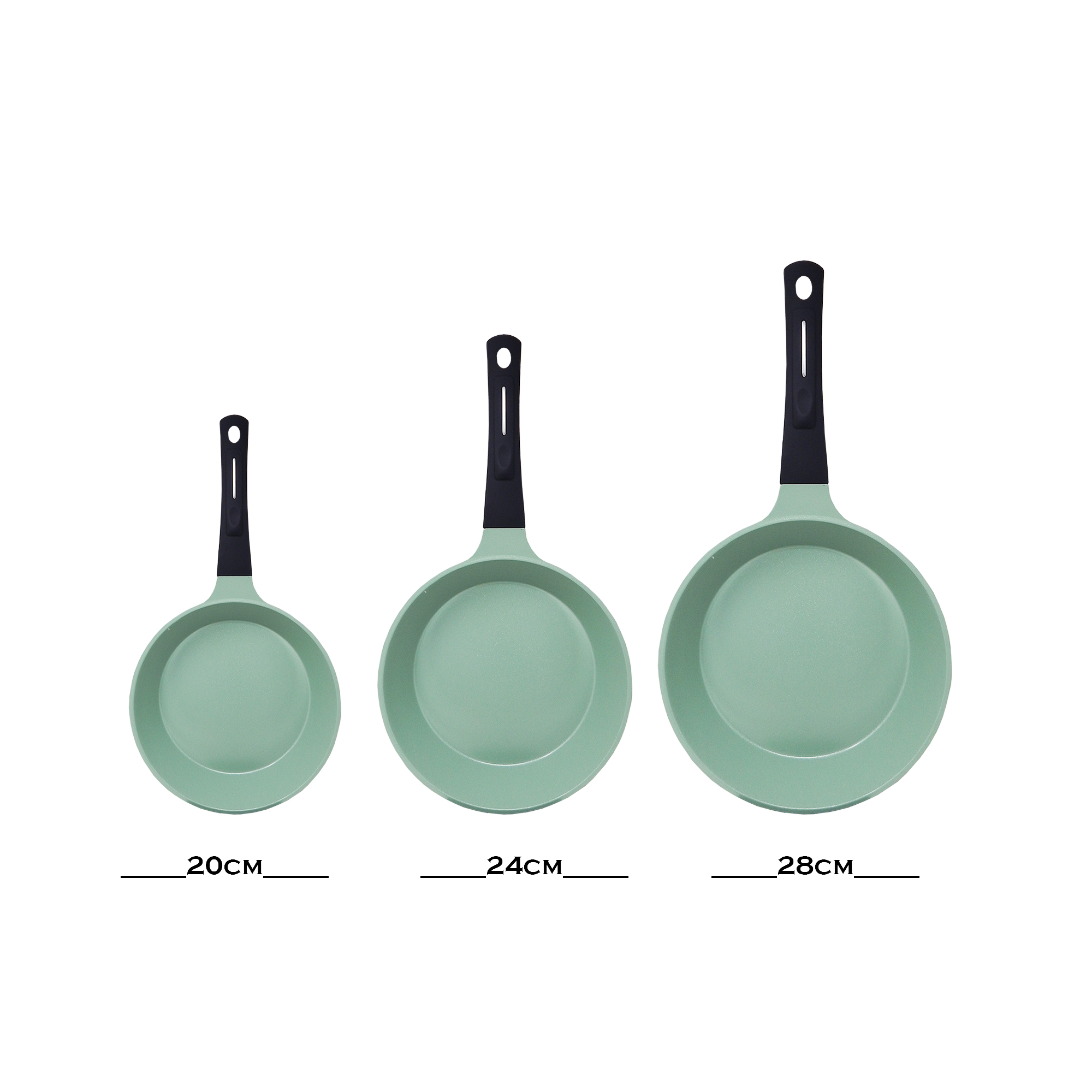 Foto 8 pulgar | Juego De 3 Sartenes 20,24,28cm Amercook