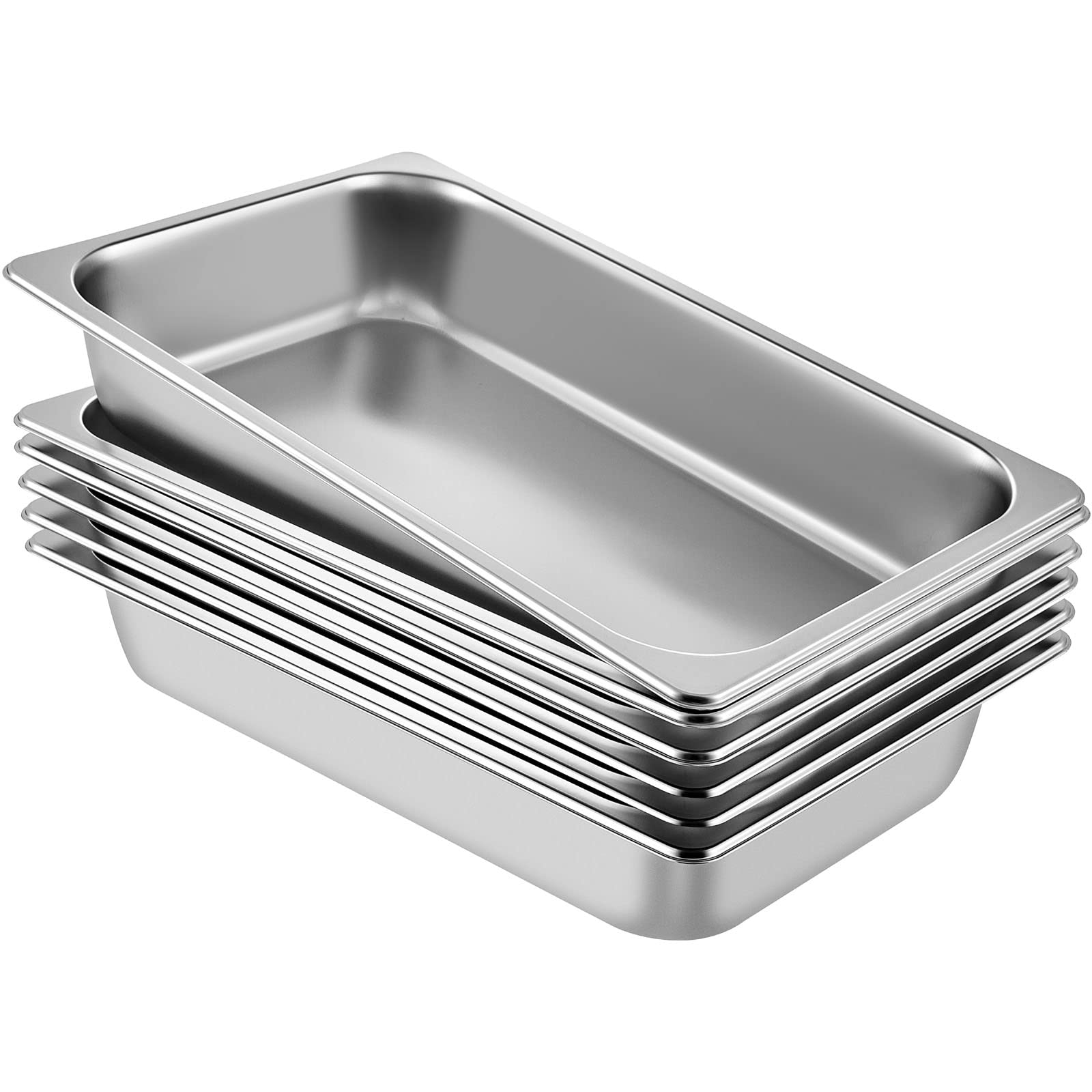 Foto 2 pulgar | Bandejas para Mesa de Vapor Vevor de Acero Inoxidable 6 Piezas -  Venta Internacional